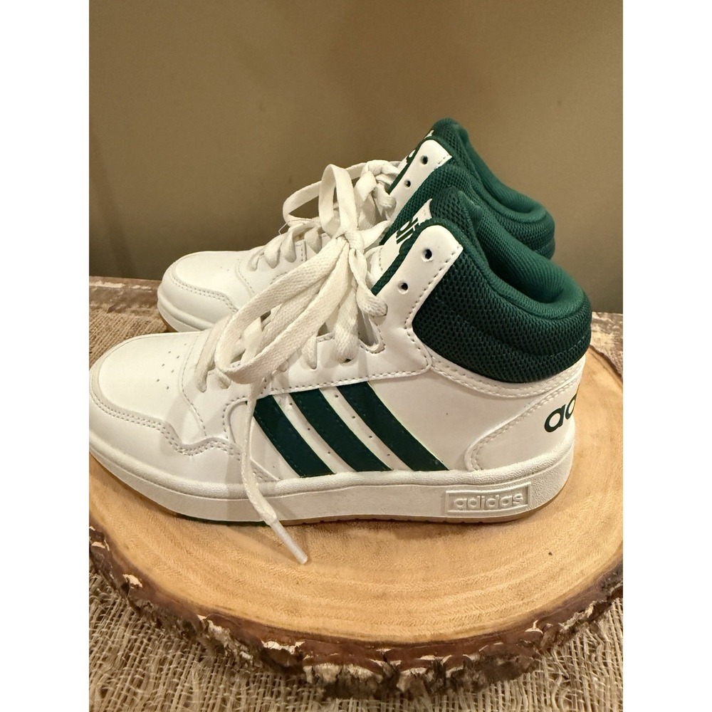 Adidas HOOPS 3.0 MID Green/White Color Way Youth Size-1 New